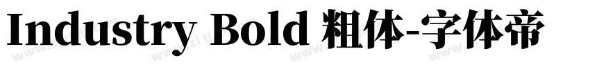 Industry Bold 粗体字体转换